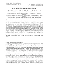 Common Envelope Evolution