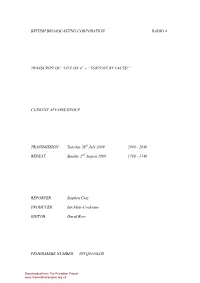 “File on 4” – “Torture by Facts?”