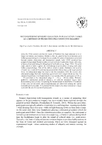 Reconsidering Sensory Isolation in Floatation Tanks As a Method of Promoting Psi-Conducive Imagery