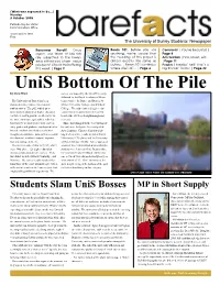 Students Slam Unis Bosses MP in Short Supply University Bosses Came to Union Council on Across the Entire University for Students Being Assessed