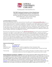 TLLSC 340: Teaching and Learning in An