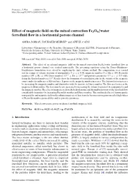 Effect of Magnetic Field on the Mixed Convection Ferrofluid Flow in A