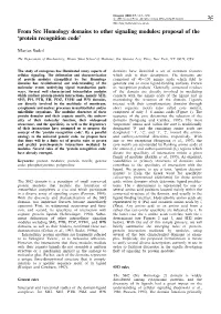 From Src Homology Domains to Other Signaling Modules: Proposal of the `Protein Recognition Code'