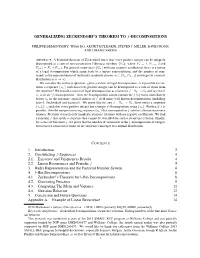 Generalizing Zeckendorf's Theorem to F-Decompositions