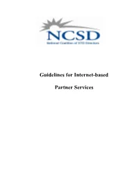 Guidelines for Internet-Based Partner Services