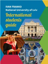 IVAN FRANKO National University of Lviv International Students Guide