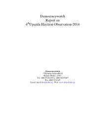 Upazila Election Monitoring Report-2014