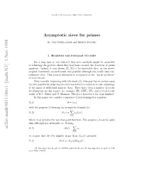 Asymptotic Sieve for Primes 1043