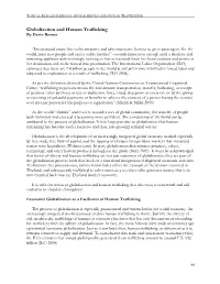 Globalization and Human Trafficking: the Collision of Worlds