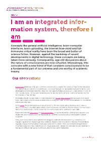 I Am an Integrated Information System, Therefore I Am NO