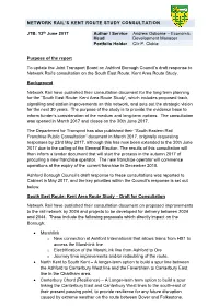 NETWORK RAIL's KENT ROUTE STUDY CONSULTATION JTB: 13Th