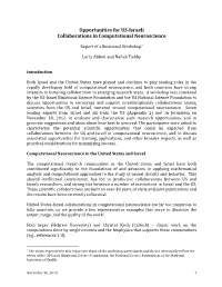 Opportunities for US-Israeli Collaborations in Computational Neuroscience