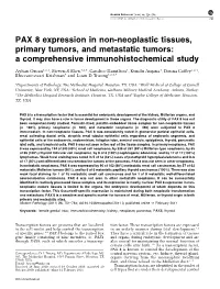 PAX 8 Expression in Non-Neoplastic Tissues, Primary Tumors, and Metastatic Tumors: a Comprehensive Immunohistochemical Study