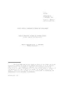TRANSIT TRANSPORT SYSTEMS in SOUTHERN AFRICA: Issues, Actions and Constraints