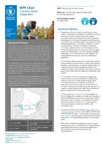 WFP Chad Country Brief October 2019