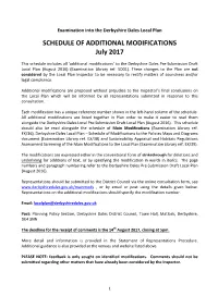 ADDITIONAL MODIFICATIONS July 2017