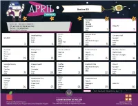 April Breakfast Menu