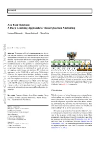 Ask Your Neurons: a Deep Learning Approach to Visual Question Answering