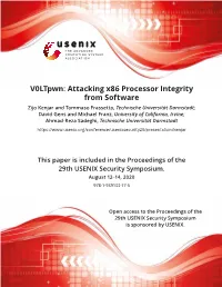 Attacking X86 Processor Integrity from Software