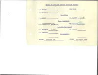 Branch of Wildlife Refuges Narrative Reports I R