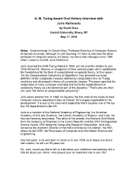 Hartmanis Transcript Final