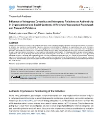 Influence of Intragroup Dynamics and Intergroup