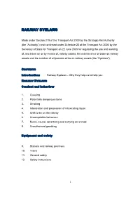 Railway Byelaws