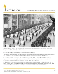 What Was the Women's Suffrage Movement?