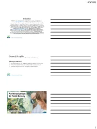 An Introduction to Field Botany