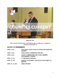 Dates to Remember