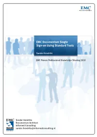 EMC Documentum Single Sign-On Using Standard Tools