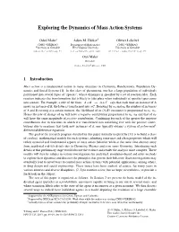 Exploring the Dynamics of Mass Action Systems
