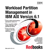 AIX Workload Partition Management in IBM AIX Version