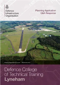 DCTT) Planning Application: Q&A Response