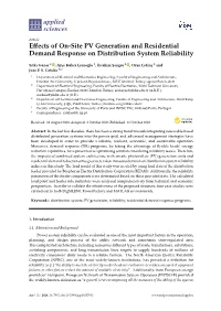 Effects of On-Site PV Generation and Residential Demand Response On