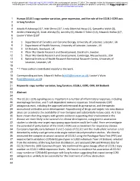 Human CCL3L1 Copy Number Variation, Gene Expression, and The