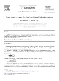 Some Identities on the Catalan, Motzkin and Schr¨Oder Numbers