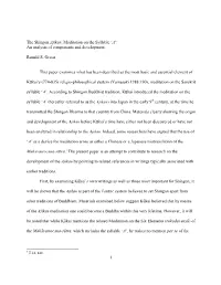 The Shingon Ajikan, Meditation on the Syllable ‘A’: an Analysis of Components and Development