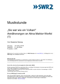 Annäherungen an Alma Mahler-Werfel (1)