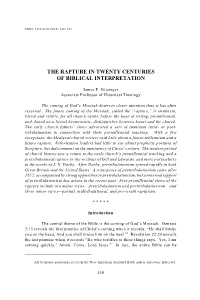 The Rapture in Twenty Centuries of Biblical Interpretation