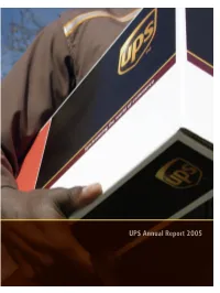 UPS Annual Report 2005 UPS Annual Report 2005