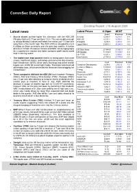 Commsec Daily Report S