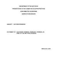 Department of the Air Force Presentation to The