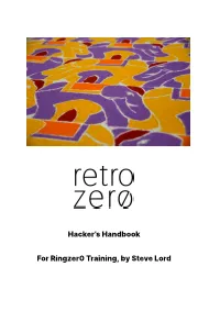 Hacker's Handbook for Ringzer0 Training, by Steve Lord