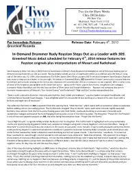 In-Demand Drummer Rudy Royston Steps out As a Leader with 303