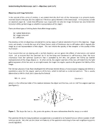 Microscope Objectives, Part 2