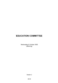 Official Report of Rhona Brankin: the Issue Also Links Into the Previous Meeting