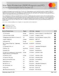 Program and PCI the Mastercard Compliant Service Provider List