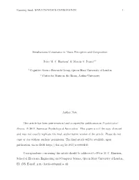 Simultaneous Consonance in Music Perception and Composition