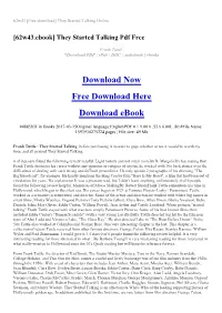 [62W43.Ebook] They Started Talking Pdf Free